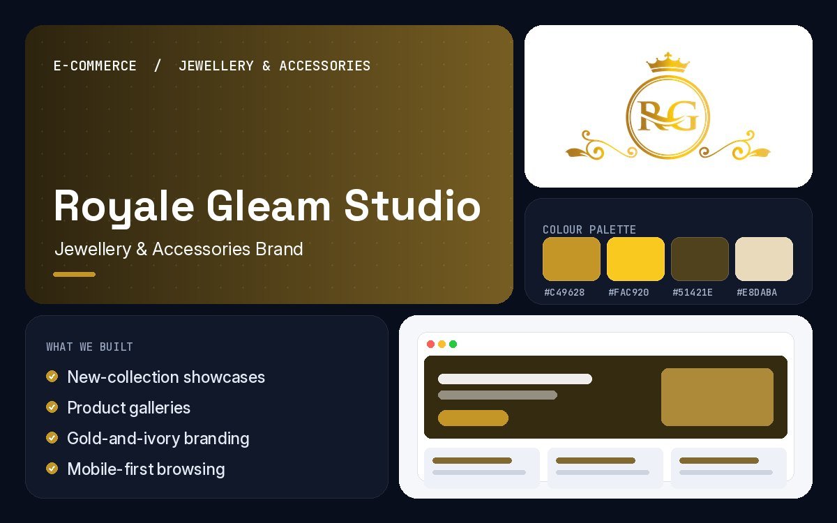 Royale Gleam Studio — Jewellery & Accessories project cover